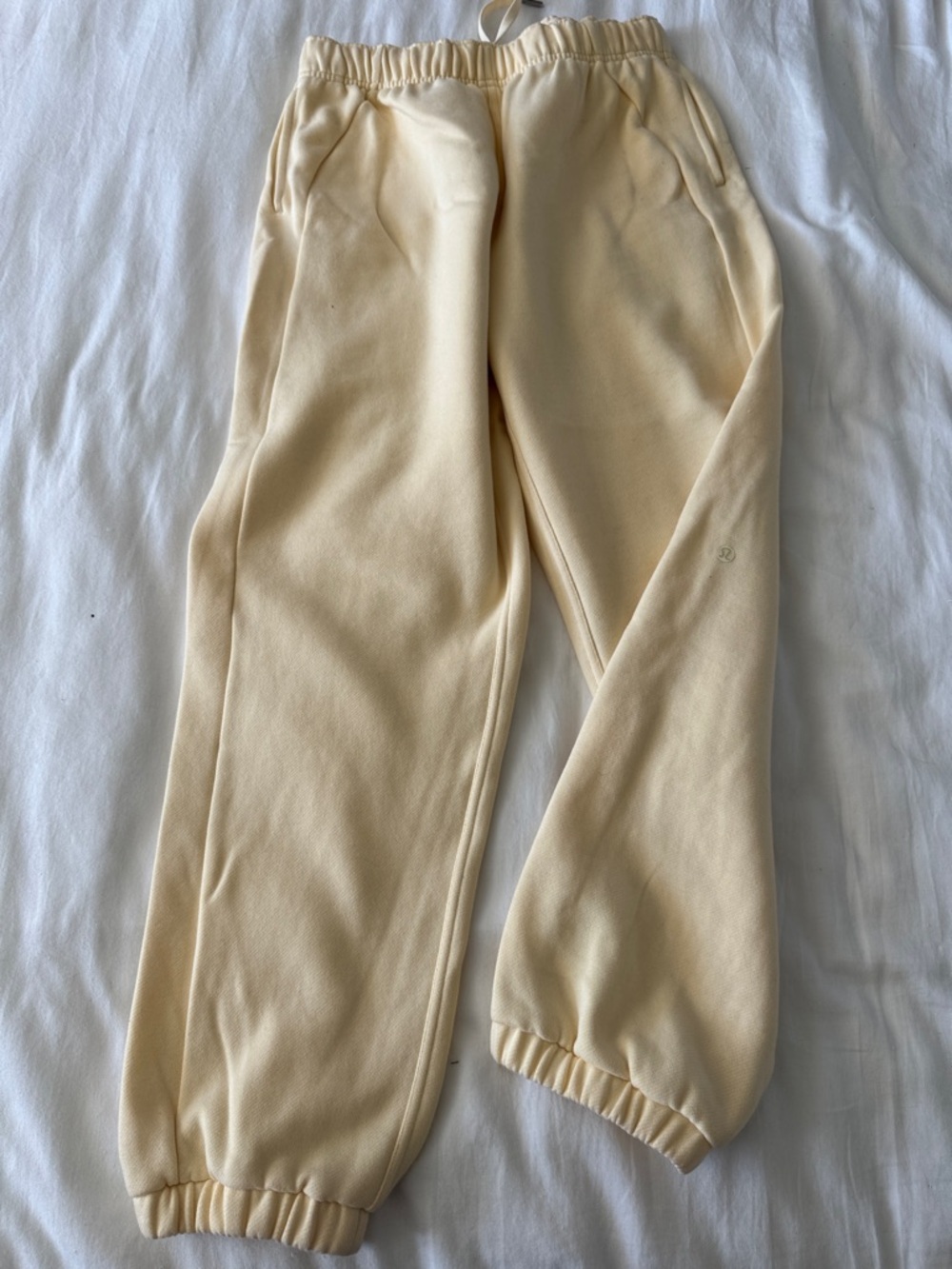 lululemon athletica womens Cream Elastic-Waist Joggers